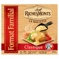 Richesmonts Raclette Classique Format Familial 850g
