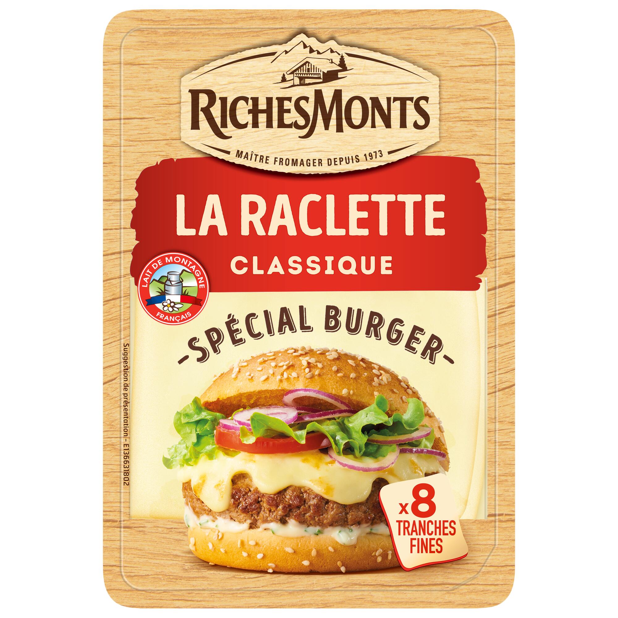 Richesmonts la Raclette Spécial Burger Classique ou Fumée